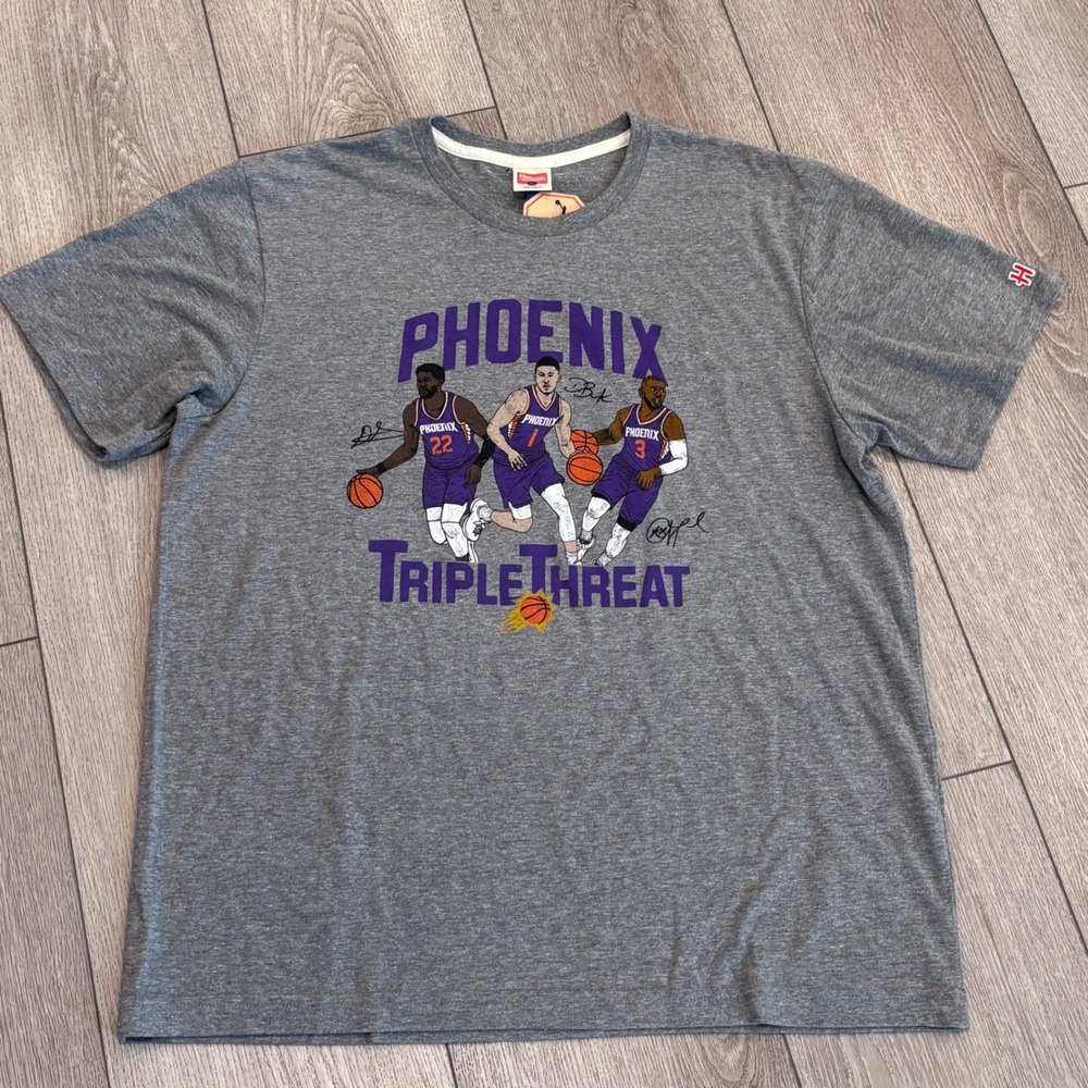 Homage NBA Phoenix Suns Triple Threat T-Shirt Mens XL Suns Booker Paul Ayton New